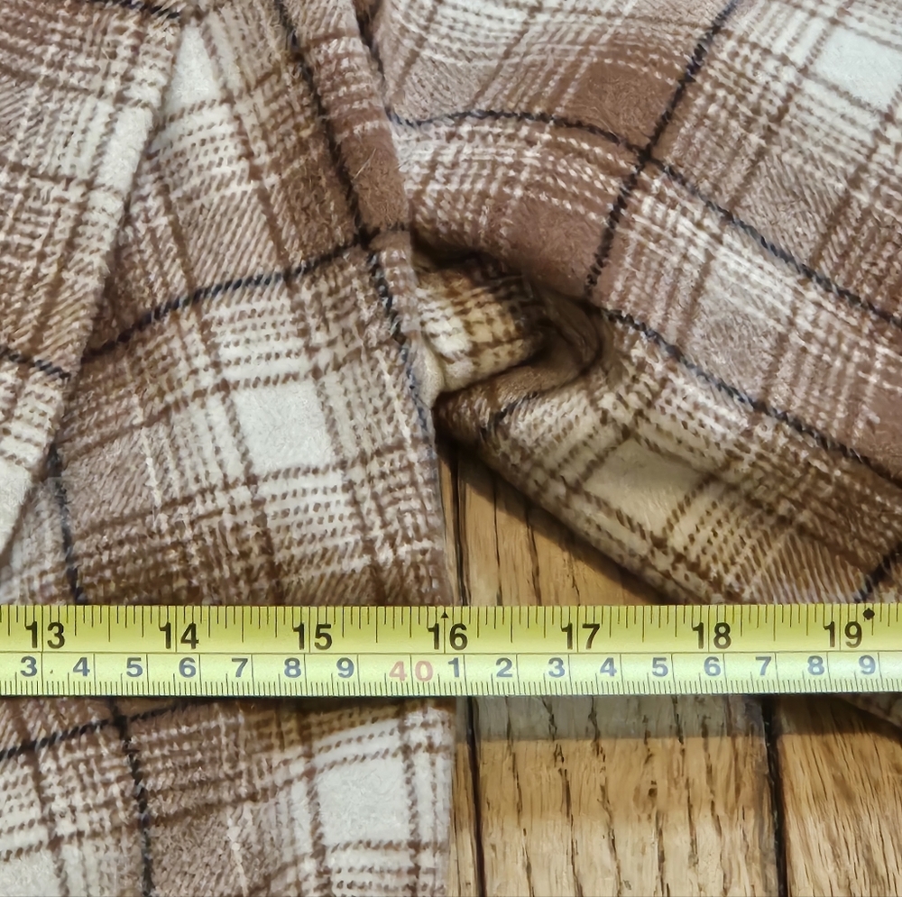 Forever 21 Brown And White Trench Plaid Belted Women's Coat - Picture 6 of 8